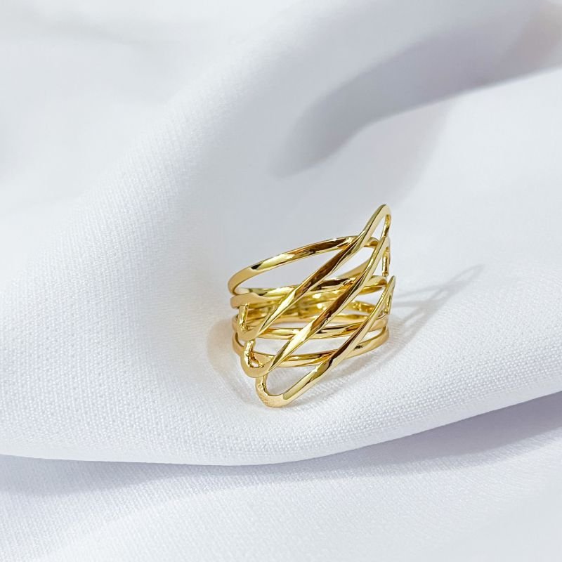 ANEL ARABESCOS EM OURO 18K