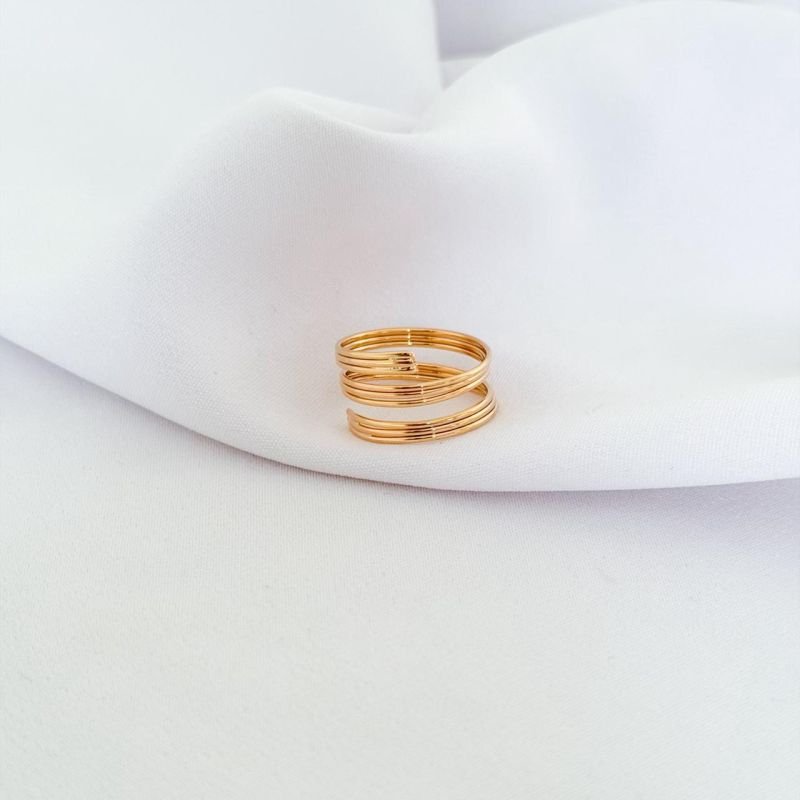 ANEL FIO 3 VOLTAS REGULAVEIS 22/24 EM OURO 18K