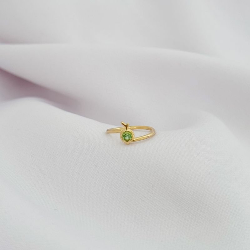 ANEL INFANTIL LIMAO EM OURO 18K