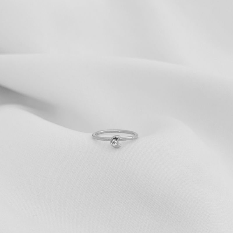 ANEL INFANTIL LUA E PONTO DE LUZ EM RÓDIO BRANCO