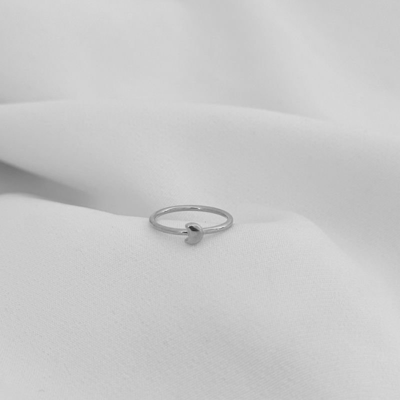 ANEL INFANTIL LUA LISA EM RÓDIO BRANCO