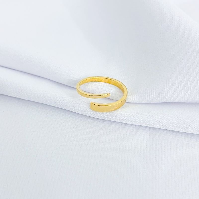 ANEL REGULAVEL PARALELO EM OURO 18K