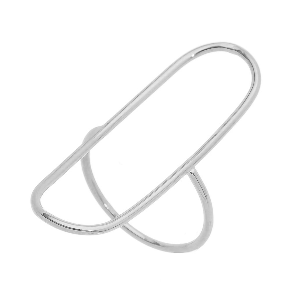 ANEL OVAL FIO EM RÓDIO BRANCO