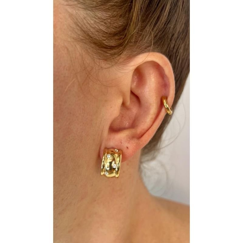 ARGOLA COM ZIRCONIA EM OURO 18K