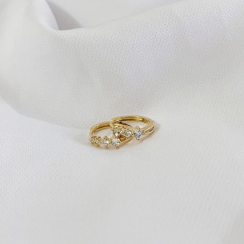 ARTICULADO 4 ZIRCONIAS EM DEGRADÊ EM OURO 18K