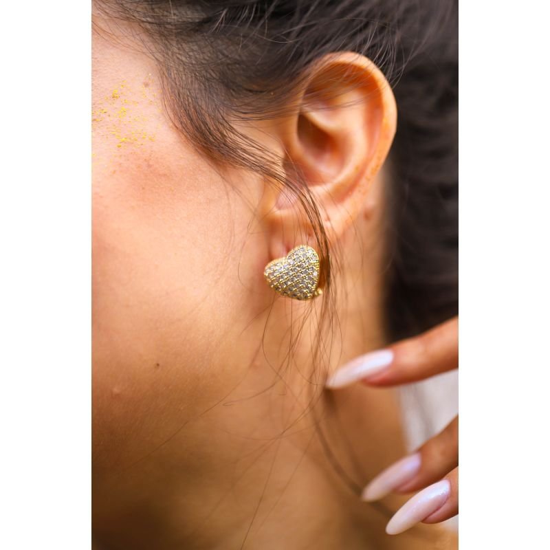 ARTICULADO CORAÇÃO CRAVEJADO EM OURO 18K