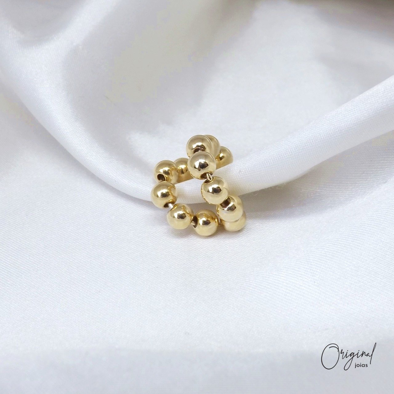 BRINCO PIERCING DUPLO BOLINHAS