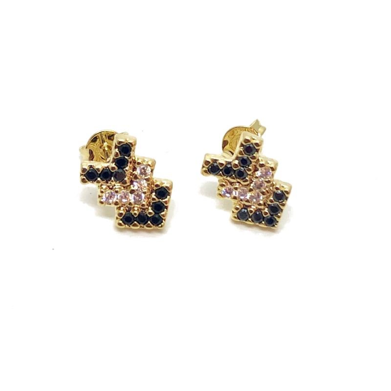 BRINCO SETA CRAVEJADA EM OURO 18K