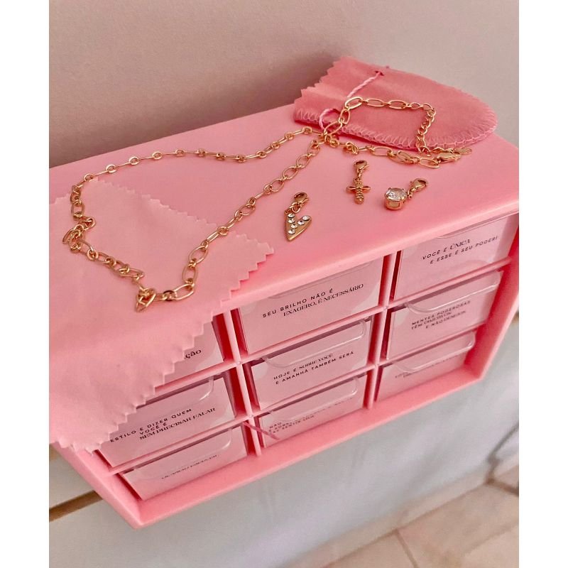 BOX ELEMENTOS COM 9 PEÇAS COLECIONÁVEIS EM OURO 18K