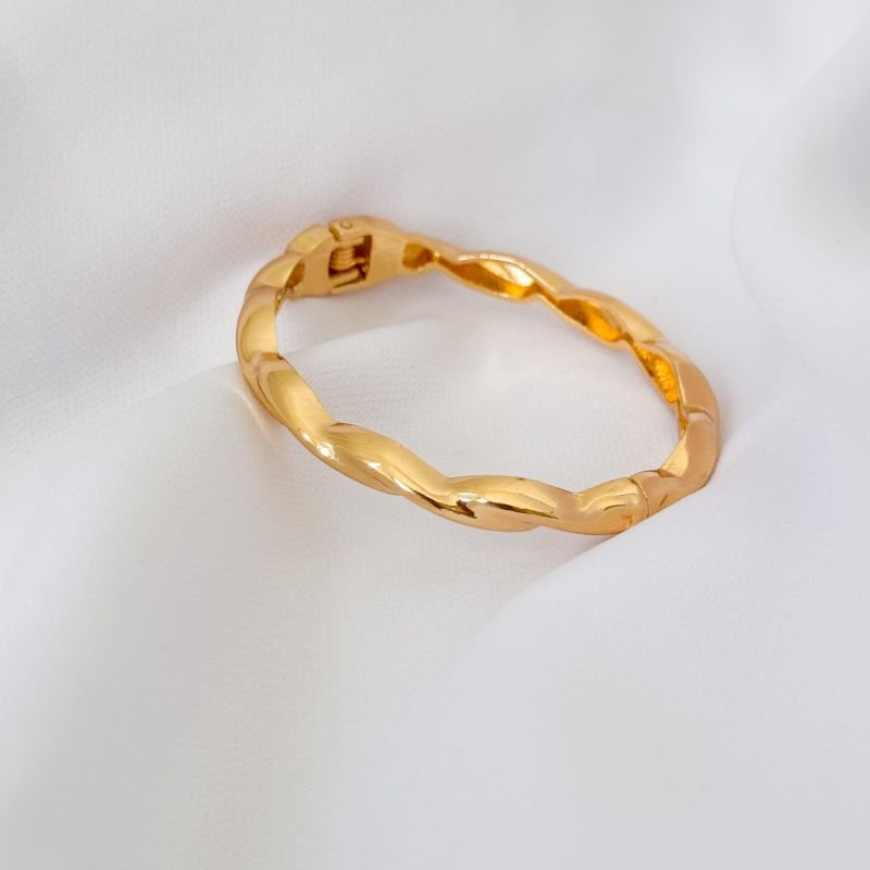 BRACELETE ARTICULADO TRANÇADO EM OURO 18K