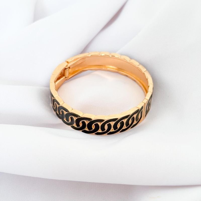 BRACELETE COM ELOS RESINADOS EM OURO 18K