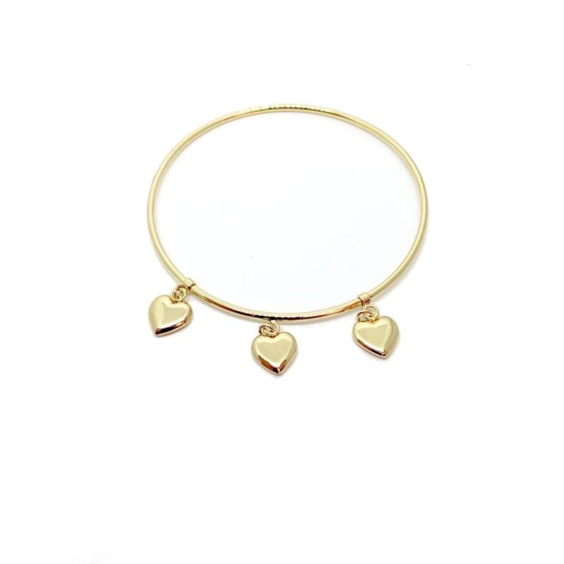 BRACELETE LISO COM CORAÇOES