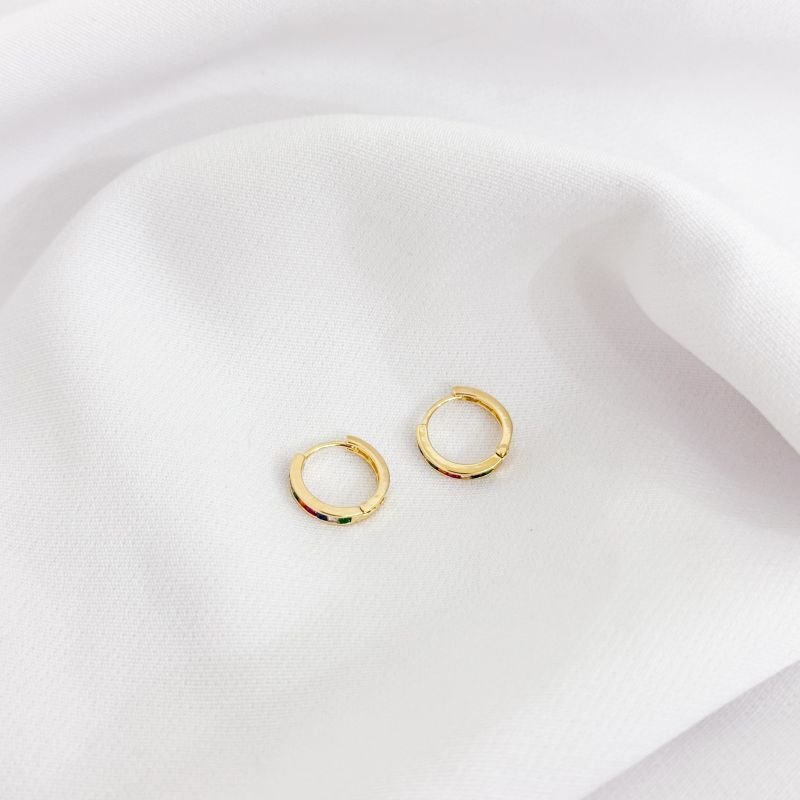 BRINCO ARTICULADO COLORIDO EM OURO 18K