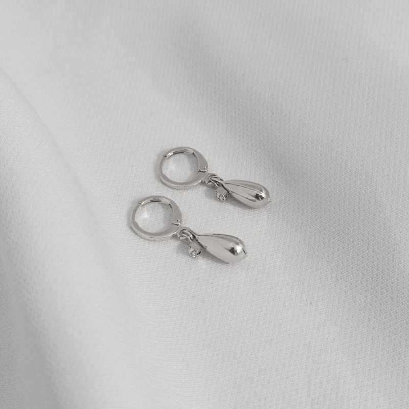BRINCO ARTICULADO COM GOTA EM RÓDIO BRANCO