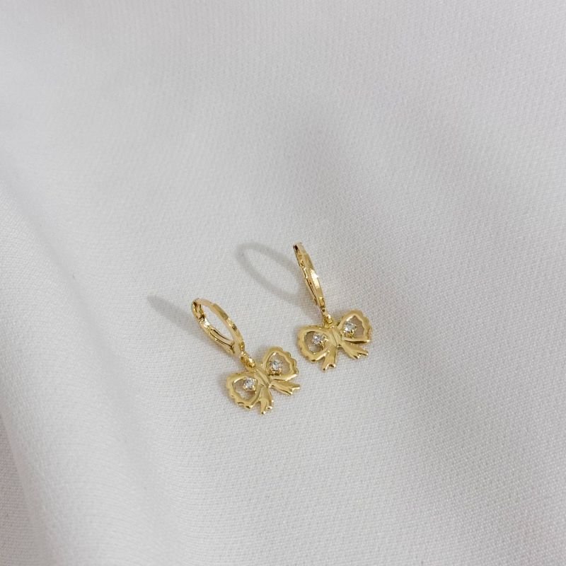 BRINCO ARTICULADO LACINHO COM ZIRCONIA EM OURO 18K