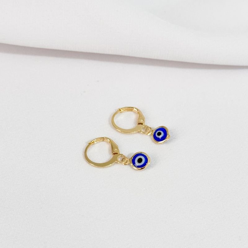 BRINCO ARTICULADO OLHO GREGO MEDIO EM OURO 18K