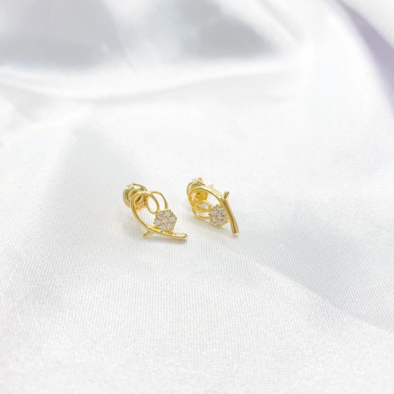 BRINCO CORAÇÃO E ZIRCONIA EM OURO 18K