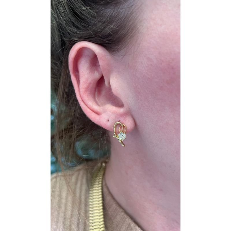 BRINCO CORAÇÃO E ZIRCONIA EM OURO 18K