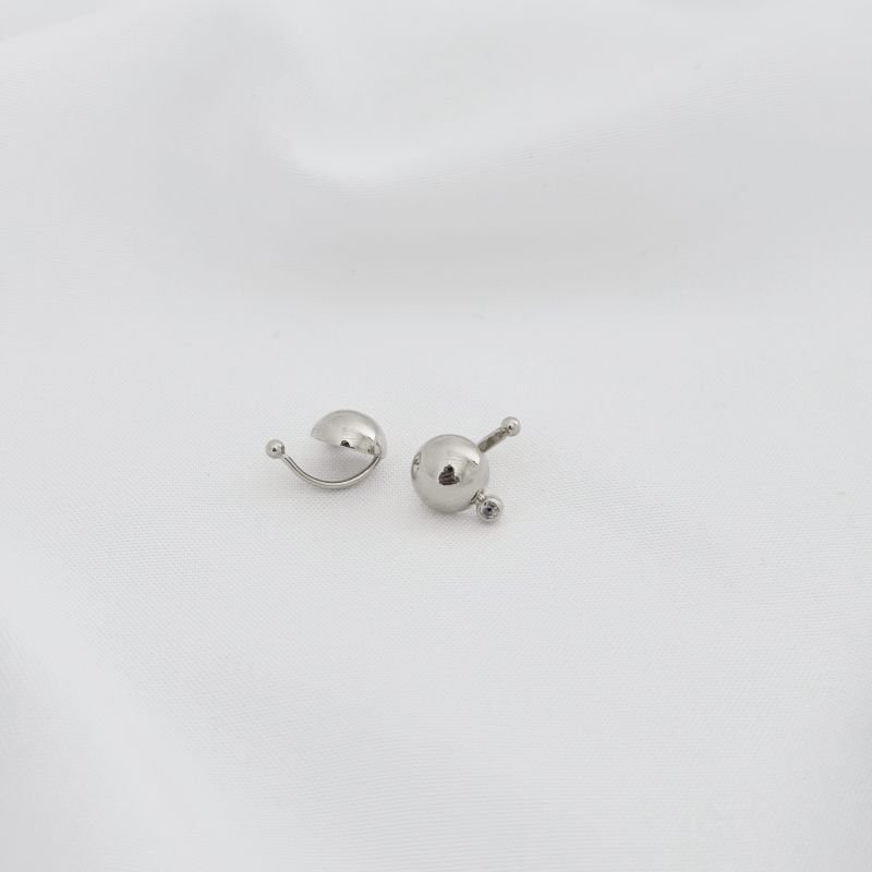 BRINCO PIERCING COM BOLA EM RÓDIO BRANCO