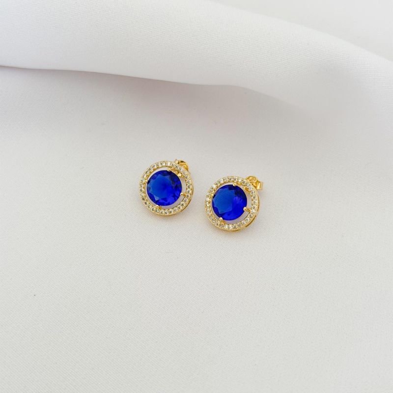 BRINCO REDONDO BORDA CRAVEJADA DE 10MM EM OURO 18K