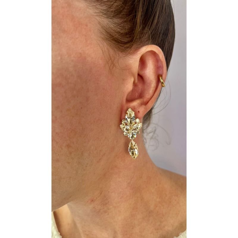 BRINCO ZIRCONIAS LUXO EM OURO 18K