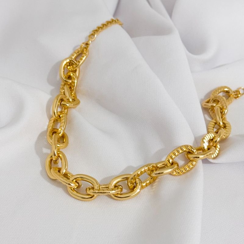 CHOCKER ALUMINIO EM OURO 18K