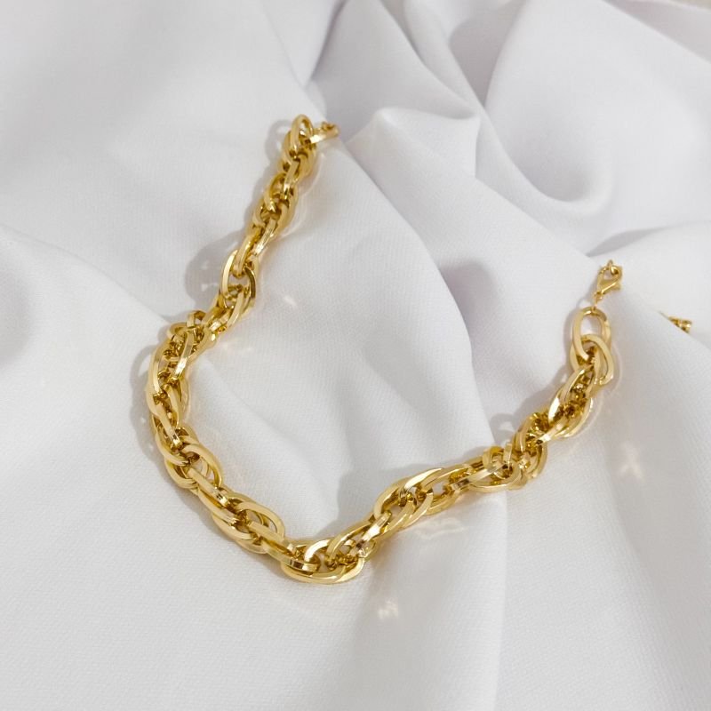 CHOCKER ALUMINIO EM OURO 18K
