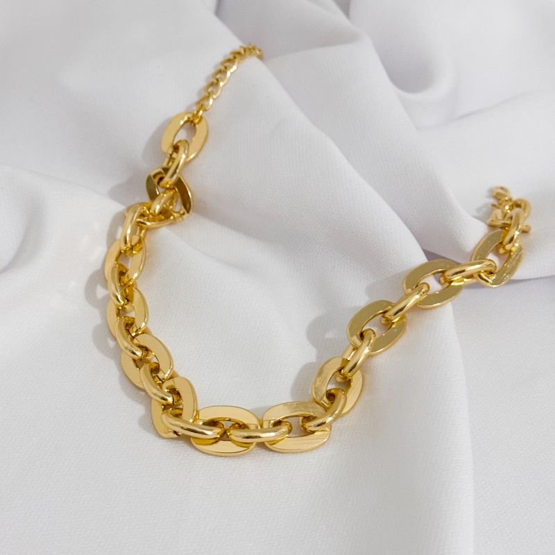CHOCKER ALUMINIO EM OURO 18K