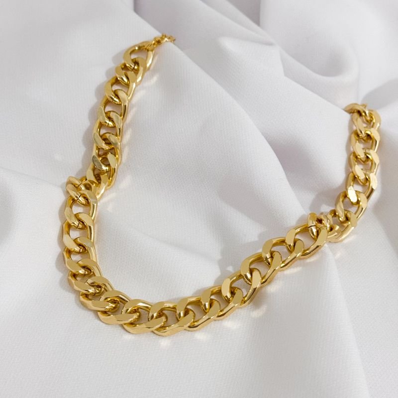 CHOCKER ALUMINIO EM OURO 18K