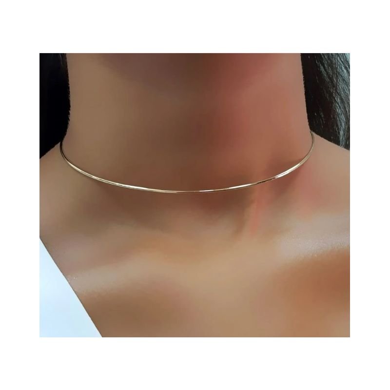 CHOCKER ARO RIGIDO EM OURO 18K
