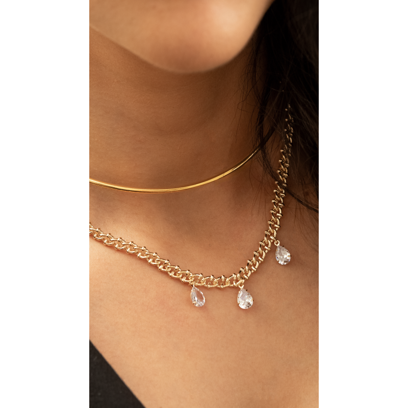 CHOCKER ARO RIGIDO EM OURO 18K