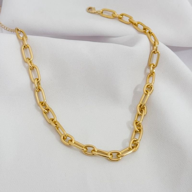 CHOCKER CARTIER ALTERNADA ALUMINIO EM OURO 18K