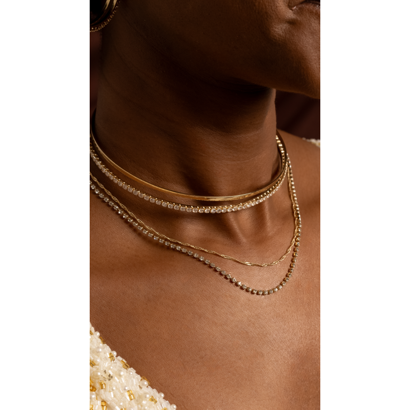 CHOCKER COM RIVIERA EM OURO 18K