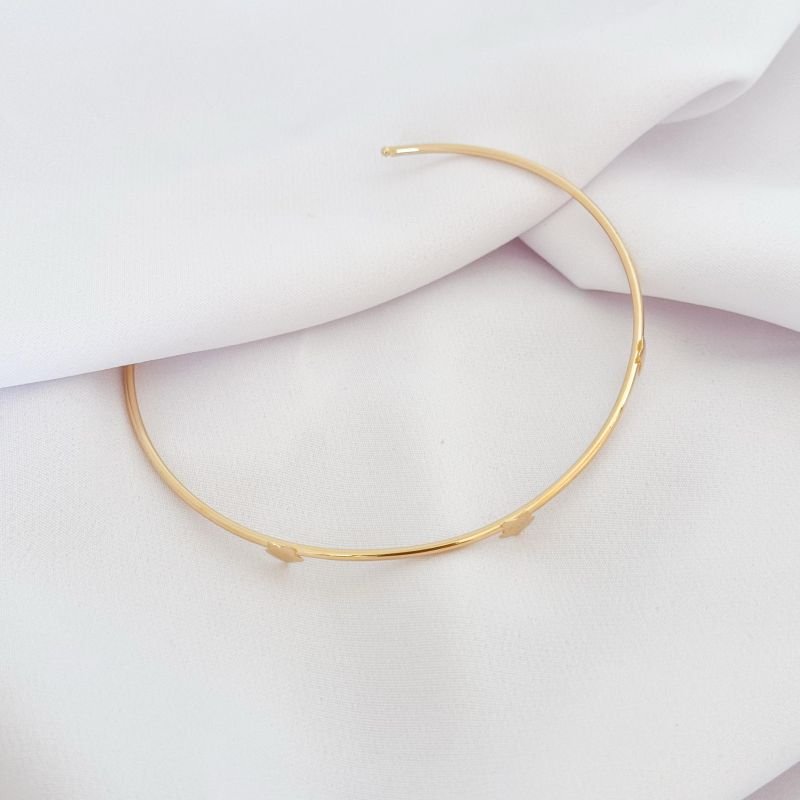 CHOCKER FIO COM CHAPA ESTRELA EM OURO 18K