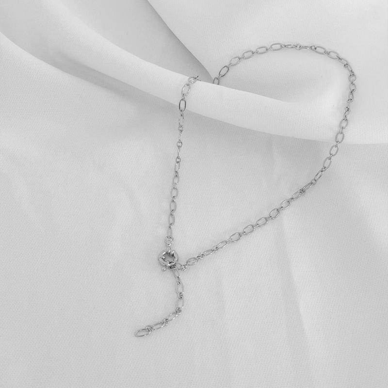 COLAR CARTIER GRAVATINHA C/ FECHO BOIA E PONTO DE LUZ 52CM EM OURO 18K