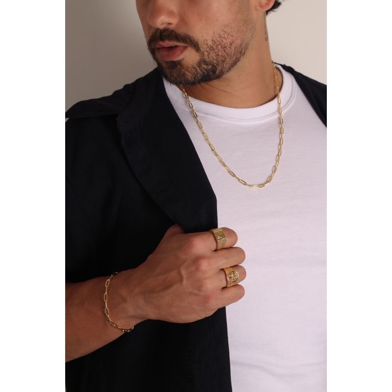 COLAR CARTIER GROSSA 60CM EM OURO 18K