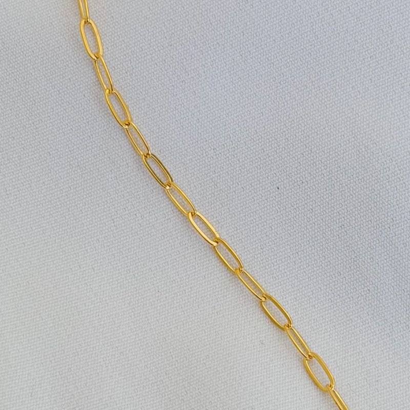 COLAR CORRENTE CARTIER COM ELOS ARREDONDADOS 60CM EM OURO 18K