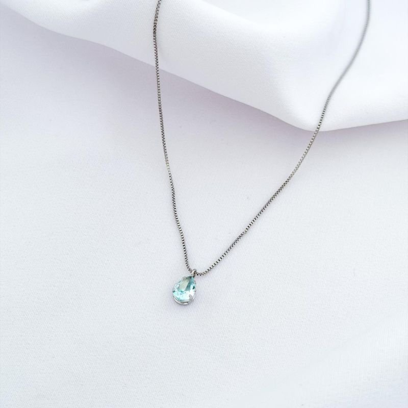 COLAR GOTA 6X8 45CM EM RÓDIO BRANCO