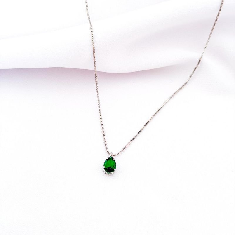COLAR GOTA 6X8 45CM EM RÓDIO BRANCO