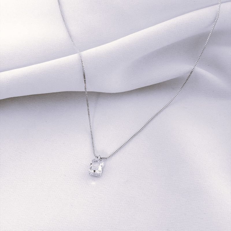COLAR OCTAGONAL 6X8 45CM EM RÓDIO BRANCO