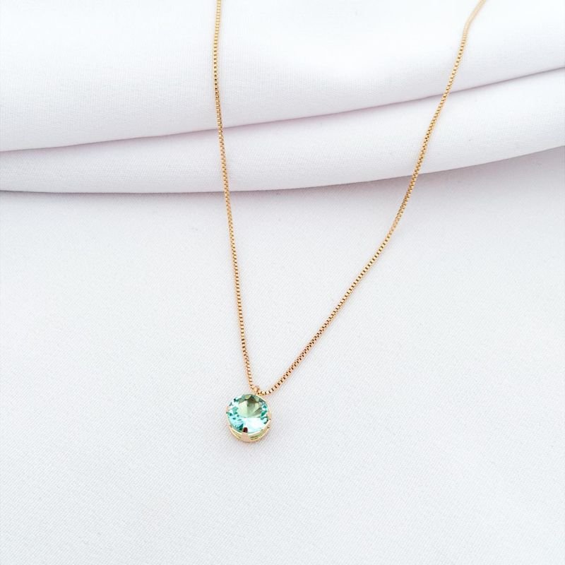 COLAR REDONDO 8MM 45CM EM OURO 18K