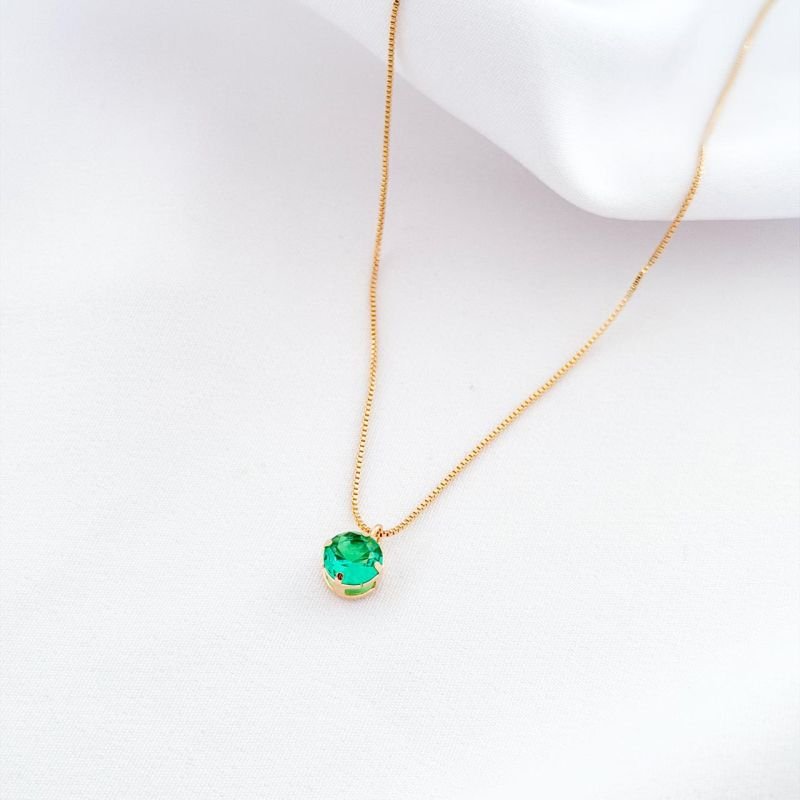 COLAR REDONDO 8MM 45CM EM OURO 18K