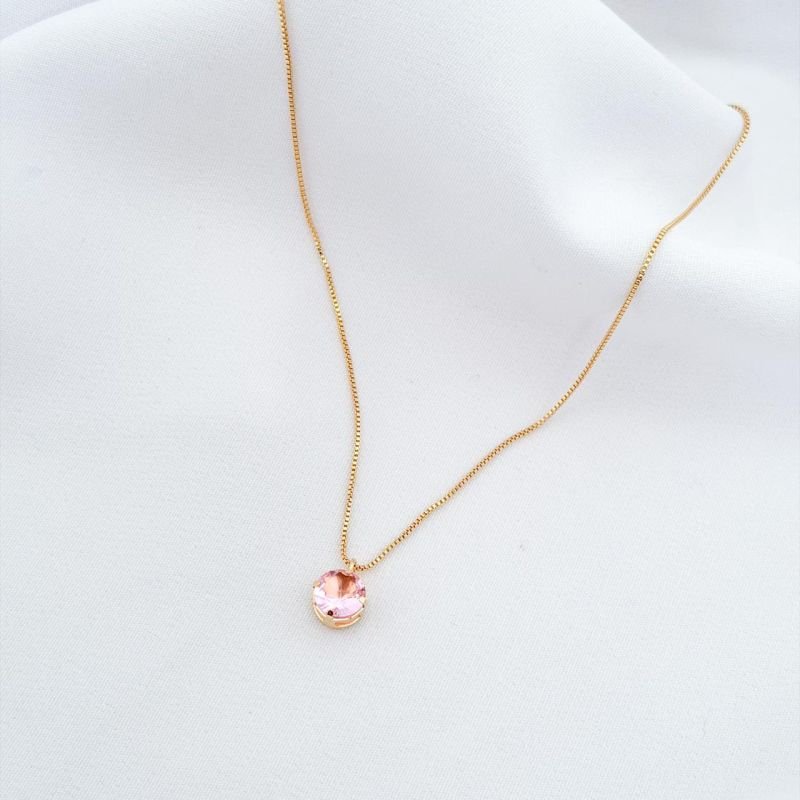 COLAR REDONDO 8MM 45CM EM OURO 18K