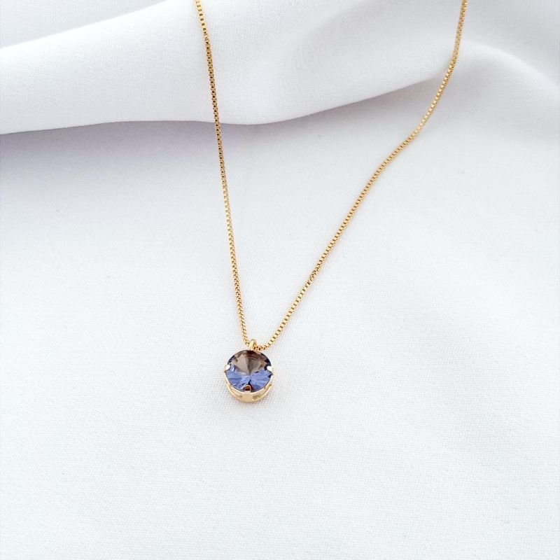 COLAR REDONDO 8MM 45CM EM OURO 18K