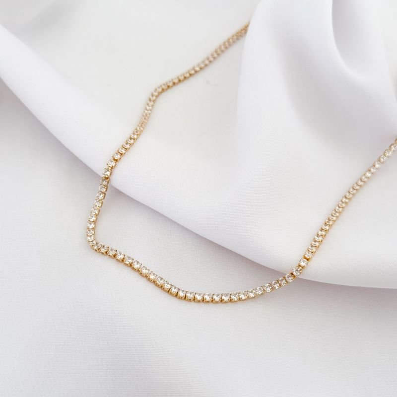 COLAR RIVIERA REDONDO 2,5MM EM OURO 18K