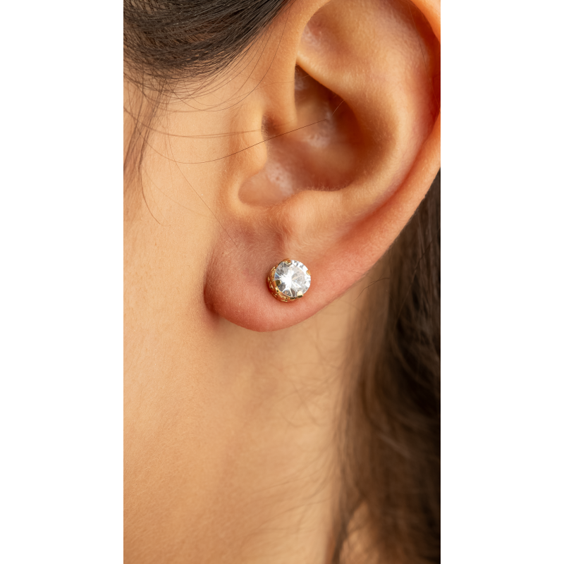 CONJUNTO BORDA CORAÇÃO 6MM EM OURO 18K