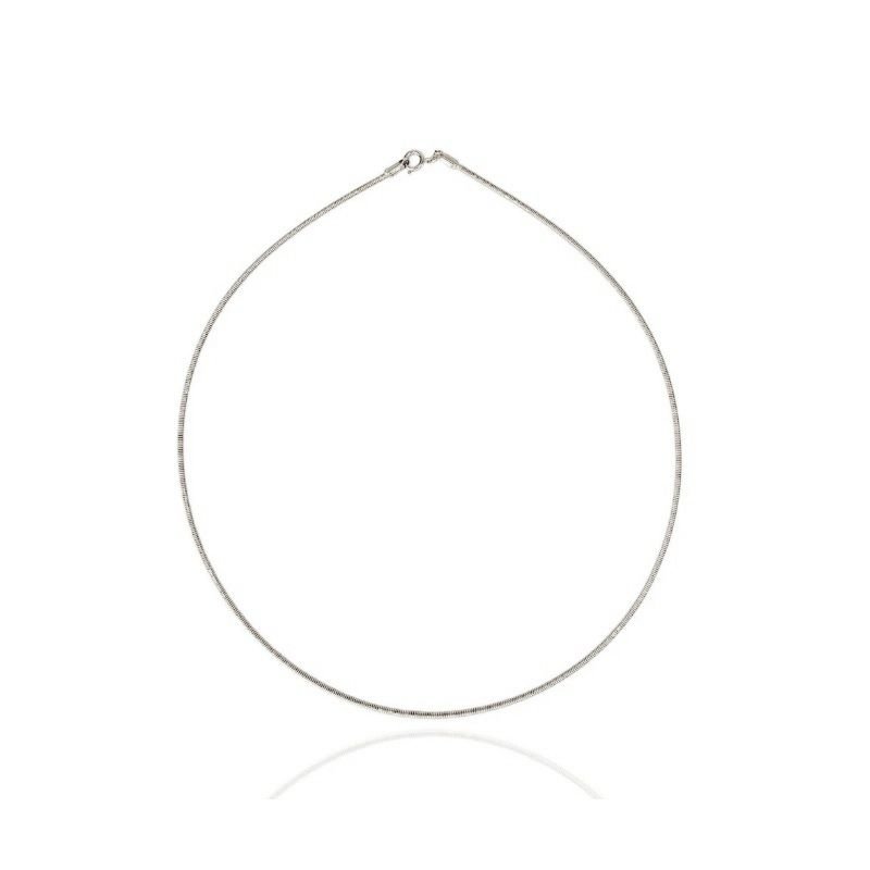 COLAR CHOCKER CORDA DE VIOLÃO EM RÓDIO BRANCO