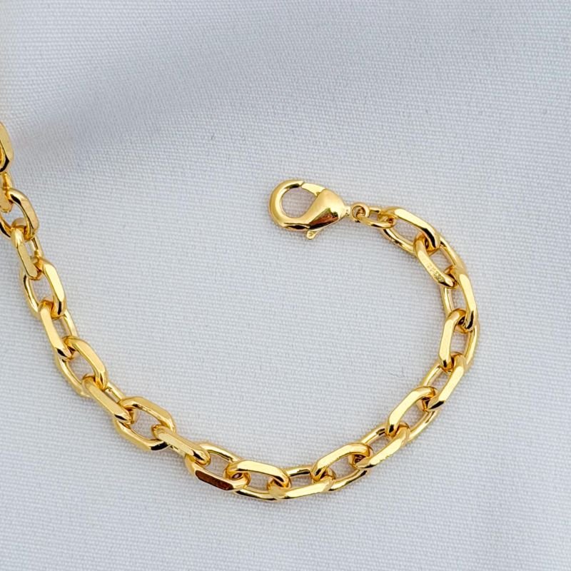 CORRENTE MASCULINA CARTIER GROSSA 22CM EM OURO 18K
