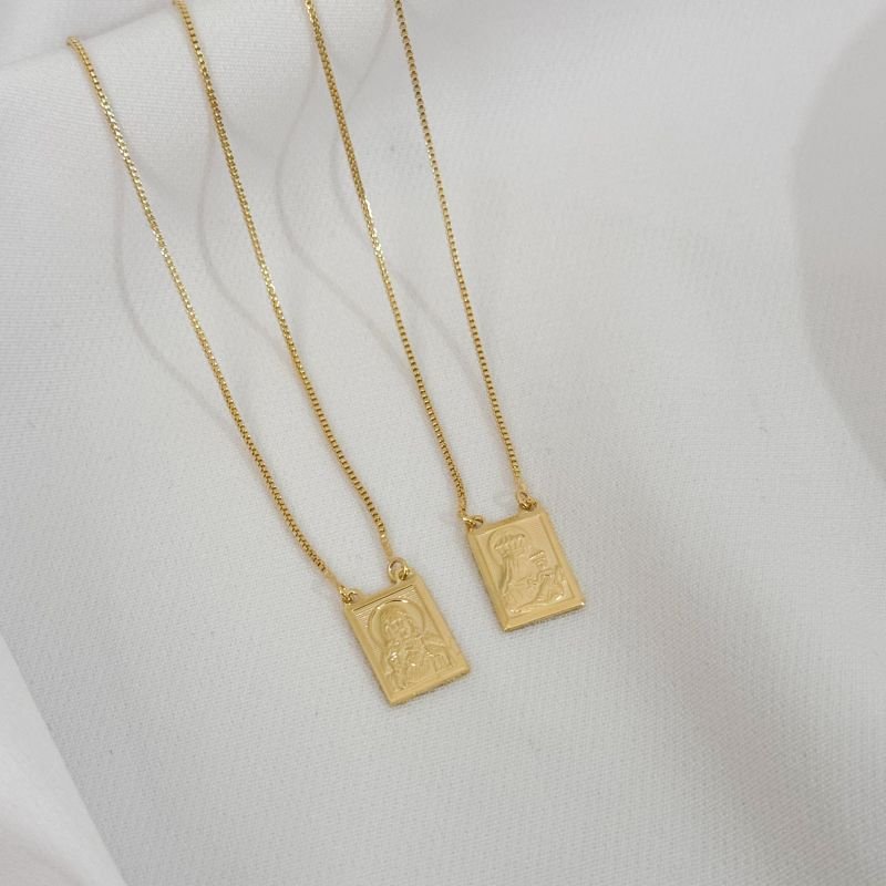 ESCAPULARIO NOSSA SENHORA APARECIDA EM OURO 18K