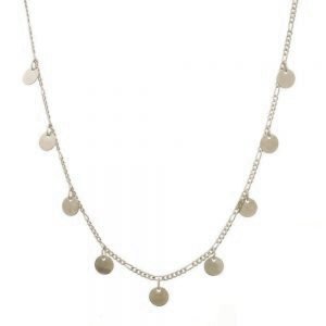 COLAR COM MEDALHAS - 45 CM EM RÓDIO BRANCO